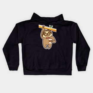 Sloth Coffee Kids Hoodie